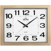 MPM -Quality Wanduhr Convex 395 mm Kunststoff Gold leises Sweep-Uhrwerk