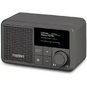 Medion S66822 Tragbares Mini DAB+ Radio mit Bluetooth (Akku mit bis zu 6,5 Stunden, klein, dimmbares Farbdisplay, Teleskopantenne, Sleeptimer, Wecker, Snooze, AUX, USB-C) grau