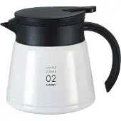 Hario Insulated Server V60-02 Edelstahl 600 ml weiß
