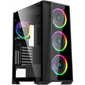 Hiditec MH12, Tower, PC, Schwarz, ATX, EATX, ITX, micro ATX, Gaming, Multi