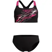 Speedo - Kid's Medley Logo 2 Piece - Bikini Gr 128 schwarz