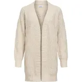 Object Lange Offene Strickjacke Weiß L