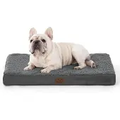 Bedsure Orthopädisches Hundebett 76x51x8cm Dunkelgrau Waschbar