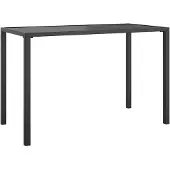 vidaXL Garten-Esstisch Anthrazit 110x54x70 cm Stahl