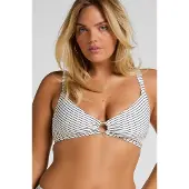Hunkemoller Bikini-Oberteil Stripes Weiß