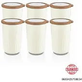 Vip Ahmet Vorratsgläser Set mit Luftdicht, BPA-frei Kunststoff, 6-tlg, 6x1L