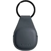 Mujjo Leather AirTag Keychain - Basalt
