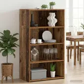 vidaXL Highboard Eichenholz 70 x 41 x 124 cm Holzwerkstoff