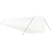 vidaXL Gewächshaus mit Stahlrahmen Weiß 36 m² 18x2x2 m