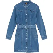 Lee Fitted Slim Fit Langarmkleid