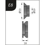 MetallKraft Biegerollensatz Typ E8, Ø 53 x 19 x 18 mm