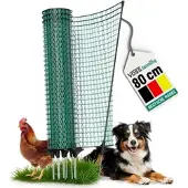 VOSS.farming 20m Premium Universal Begrenzungszaun, Campingzaun, Hundezaun, Teichschutz, 80cm, 12 Pfähle