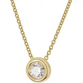 Trendor 21976 Anhänger Gold 333 mit Zirkonia Vergoldete Silberkette