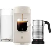 Nespresso VERTUO UP Pearl White & Aeroccino4 Vertuo Kaffeemaschine