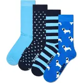 Happy socks Unisex Socken, 4er Pack - Everyday Crew, Geschenkbox, Baumwoll-Mix