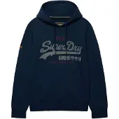 Superdry für Herren. M2014568A Heritage Relaxed Hoodie marineblau (M), Lässig, Baumwolle, Stoff
