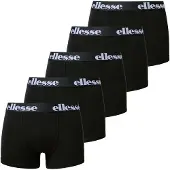 Ellesse Boxershorts "NURRA TRUNKS (5 PACK)", Herren, Gr. S, 5 Stk., schwarz, Obermaterial: 95% Baumwolle, 5% Elasthan, Unterhosen Boxershorts, sportlicher Stil, für sportliche Aktivitäten