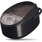Zojirushi Premium Reiskocher NL-GAQ10 – 1,0 Liter – mit Warmhaltefunktion – inkl. Messbecher, Reislöffel und Dämpfeinsatz - Mit europäische