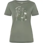 Super.natural - Women's Rock Flowers Tee - Merinoshirt Gr XS oliv