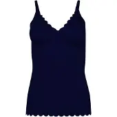 Skiny Unterhemd "Unterhemd Da. Spaghettishirt herausn. Pads Sensation 1er Pack", Damen, Gr. XXL, N-Gr, blau (dunkelblau), Obermaterial: 56% Polyamid PA. 44% Elasthan EL., Unterhemden Unterhemd