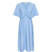 Kaffe Midikleid "Damen Kleid KAjasmin", Damen, Gr. 34, N-Gr, blau (placid blau cc), Obermaterial: 83% Viskose CV. 17% Polyamid PA., Kleider Midikleid