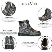 LAURA VITA Damen Schnürboot schwarz
