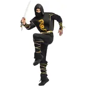 Boland Schwarzer Ninja Hanzo Herrenkostüm