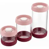 Vip Ahmet Vakuum-Glasvorratsdosen-Set 3-tlg., 450, 840 und 1500 ml, Rosa