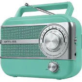 Muse M-056 AG Kofferradio tragbar mit FM/MW, AUX-In & Netz-/Batteriebetrieb