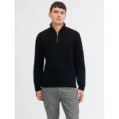 Jack & Jones Einfarbig Strickjacke Mit Viertelreißverschluss