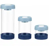 Vip Ahmet Vakuum-Glasvorratsdosen-Set 3-tlg., 450, 840 und 1500 ml, Blau