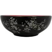 vidaXL Aufsatzwaschbecken Schwarz und Rot Rund Ø41x14 cm Keramik