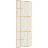 vidaXL Schiebetür Golden 76x205 cm Matt ESG-Glas und Aluminium