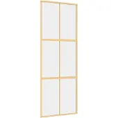 vidaXL Schiebetür Golden 76x205 cm ESG-Klarglas und Aluminium