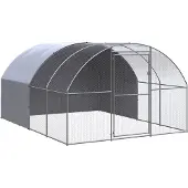 vidaXL Outdoor-Hühnerstall 3x4x2 m Verzinkter Stahl
