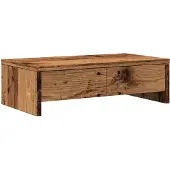 vidaXL Monitorständer mit Schubladen Altholz-Optik 50x27x15 cm
