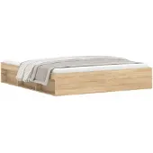 vidaXL Bettgestell Sonoma-Eiche 180x200 cm