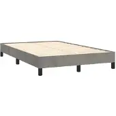 vidaXL Bettgestell ohne Matratze Hellgrau 120x190 cm Samt