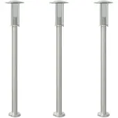 vidaXL Wegeleuchten 3 Stk. Silbern 100 cm Edelstahl