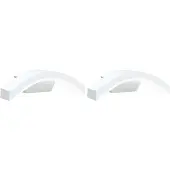 vidaXL LED-Außenwandleuchten 2 Stk. Weiß Aluminiumdruckguss