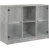 vidaXL Sideboard Betongrau 102x37x75,5 cm Holzwerkstoff
