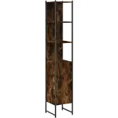 vidaXL Badschrank Räuchereiche 33x33x185,5 cm Holzwerkstoff