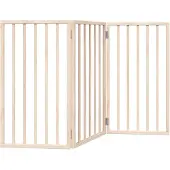 vidaXL Hundegitter Faltbar 3 Paneele 150 cm Pappelholz
