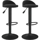 vidaXL Barhocker 2 Stk. Schwarz Samt