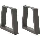 vidaXL Couchtischbeine V-Form 2 Stück Anthrazit 40x(30-31,3) cm Stahl