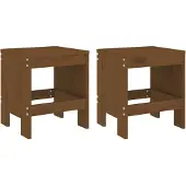 vidaXL Gartenhocker 2 Stk. Honigbraun 40x36x45 cm Massivholz Kiefer
