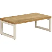 vidaXL Couchtisch 100x50x35 cm Massivholz Mango und Stahl