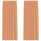 vidaXL Voile Vorhänge mit Schlaufen 2 Stk. Terrakottarot 140x225 cm