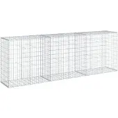 vidaXL Gabione mit Deckel 300x50x100 cm Verzinktes Eisen