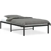 vidaXL Bettgestell Metall Schwarz 100x200 cm